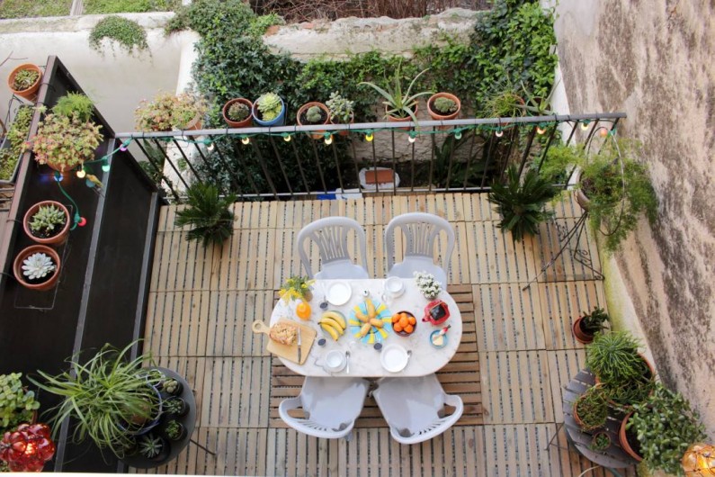 Location de vacances - Maison - Villa à Mèze - terrasse petit déjeuner