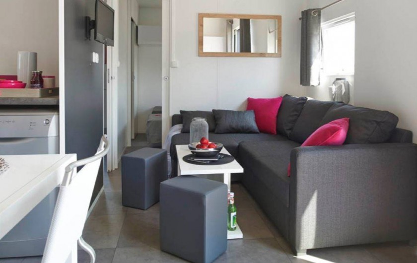 Location de vacances - Bungalow - Mobilhome à Crochte - Coin salon