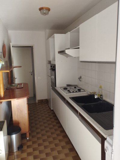 Location de vacances - Appartement à Cannes - Cannes beach-Cuisine . Vue depuis  terrasse