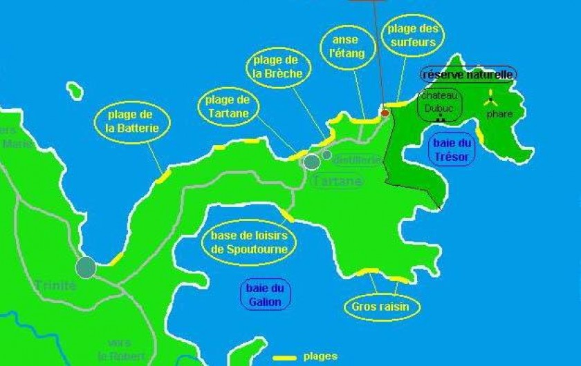 Location de vacances - Studio à Le Robert - La Caravelle, ses randonnées et ses plages