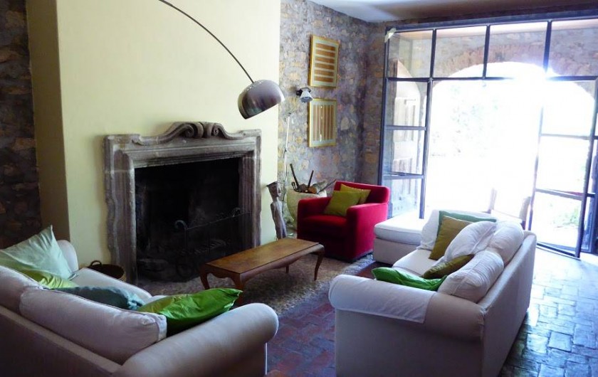 Location de vacances - Maison - Villa à Marano di Valpolicella - Fenile, grand salon qui donne sur la terrasse sud
