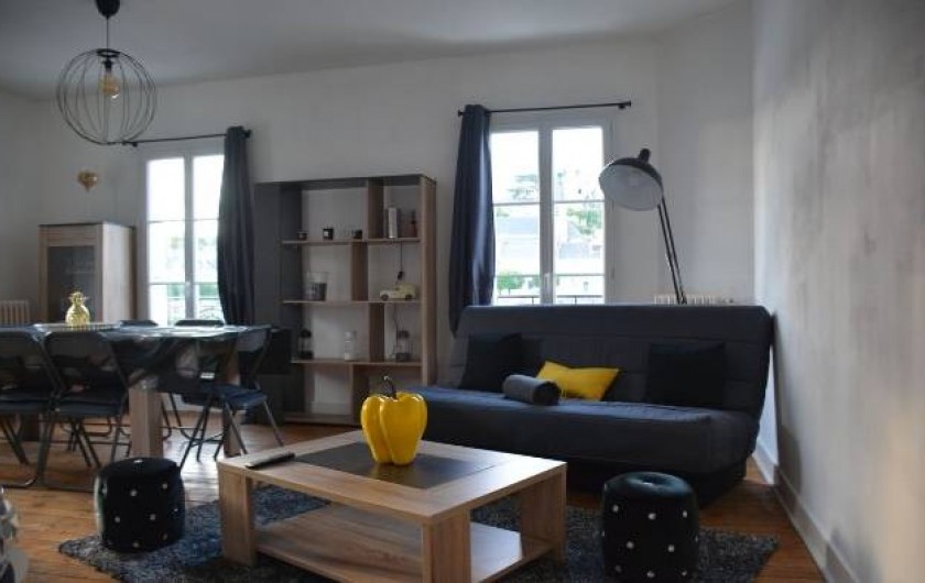 Location de vacances - Gîte à Faverolles-sur-Cher - Salon séjour salle a manger sur la gauche