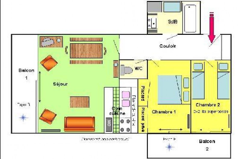 Location de vacances - Appartement à Les Deux Alpes