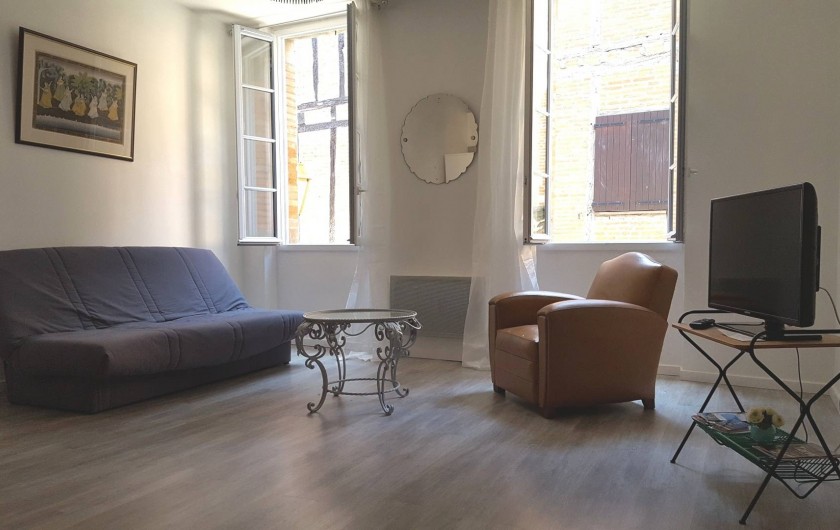 Location de vacances - Appartement à Albi - Séjour salon avec écran plat et Wifi