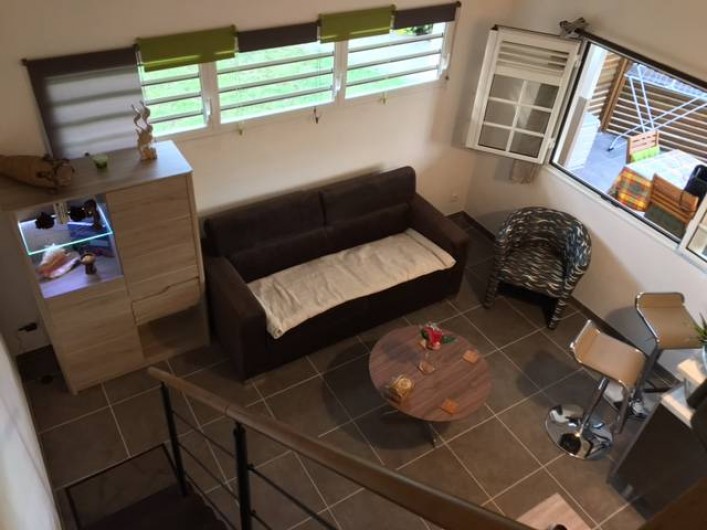 Location de vacances - Studio à Les Trois-Îlets - Vue de la mezzanine