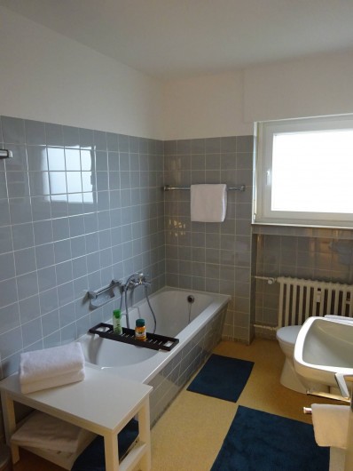 Location de vacances - Appartement à Linz - Salle de bain Avec baihnoire, douche, WC et lavabo