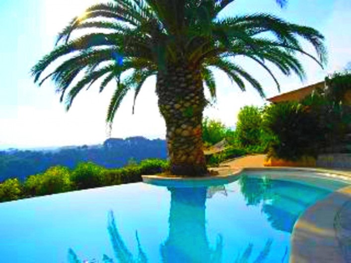 Location de vacances - Studio à Cagnes-sur-Mer - Vue piscine à côté du studio Francy