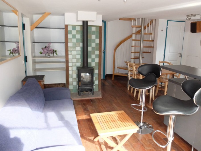 Location de vacances - Chalet à Plouër-sur-Rance - Le salon, la pièce de vie