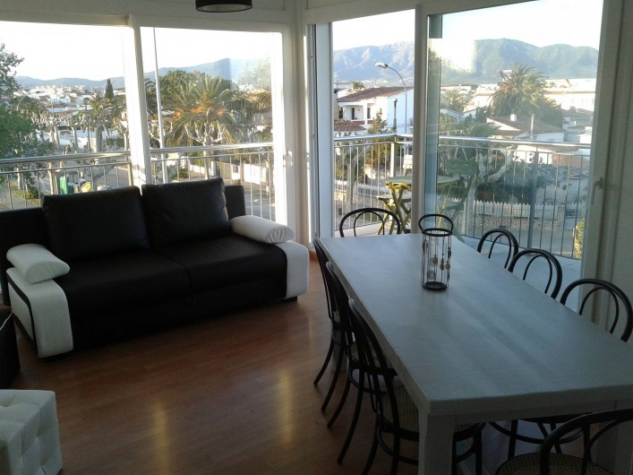 Location de vacances - Appartement à Empuriabrava - salle a manger salon