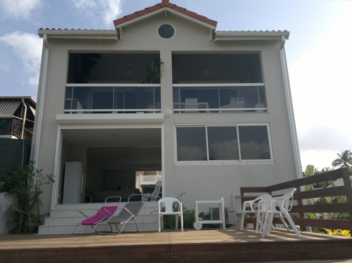 Location de vacances - Maison - Villa à Les Trois-Îlets - maison vue du deck
