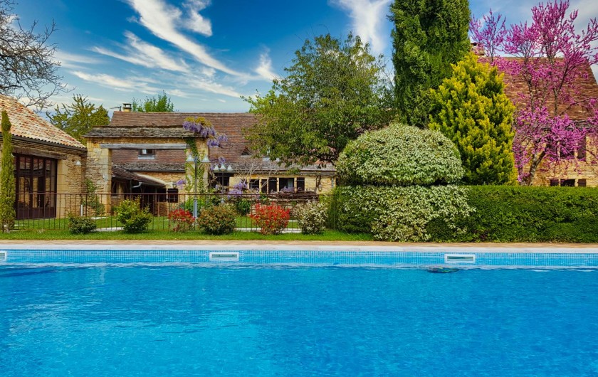 Location de vacances - Chambre d'hôtes à Saint-Crépin-et-Carlucet - vue extérieure, piscine