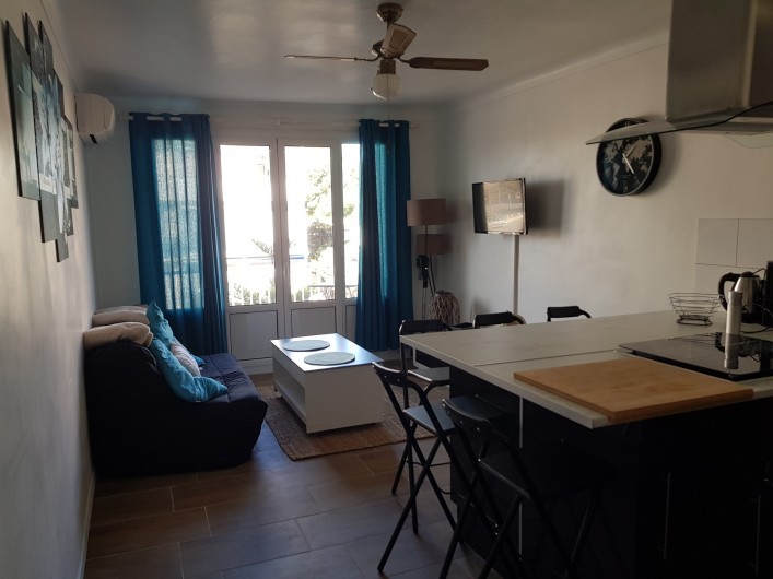 Location de vacances - Appartement à Argelès-sur-Mer - pièce a vivre