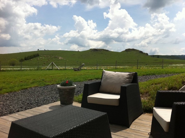 Location de vacances - Chambre d'hôtes à Nasbinals - Terrasse Marchastel