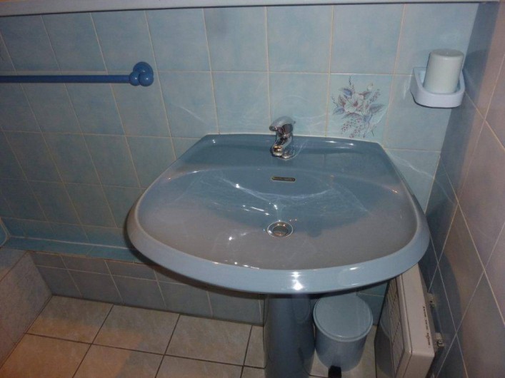 Location de vacances - Appartement à Saint-Sorlin-d'Arves - Lavabo,  lave linge. Les WC sont indépendants