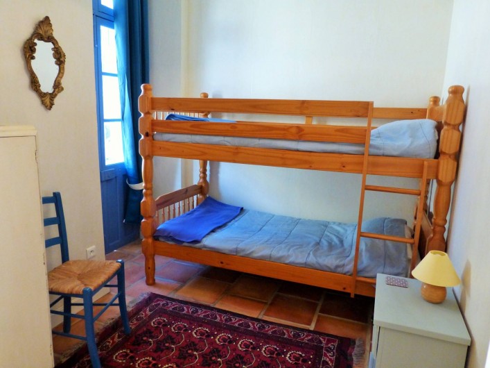 Location de vacances - Gîte à Branoux-les-Taillades - Les Chataigners. Lits superposés. 3eme lit possible