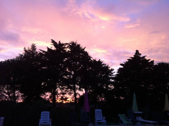 Location de vacances - Appartement à Cecina - Coucher de soleil près de la piscine