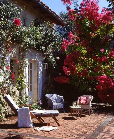 Location de vacances - Mas à Lusignac - terrasse