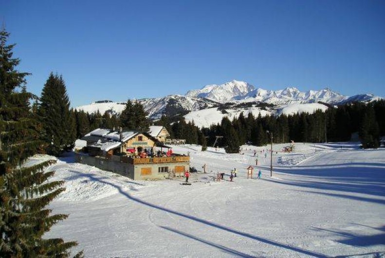 Location de vacances - Appartement à Crest-Voland - La vue sur le Mont Blanc depuis le sommet du Lachat (télésiège direct )