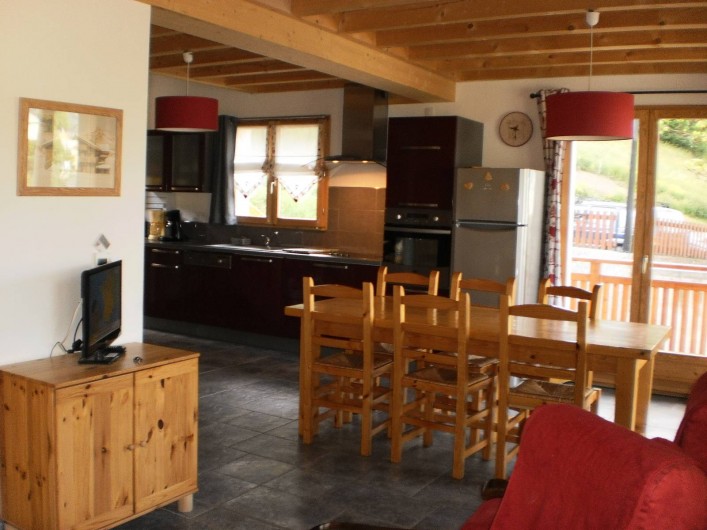 Location de vacances - Chalet à Mizoën - salle à manger