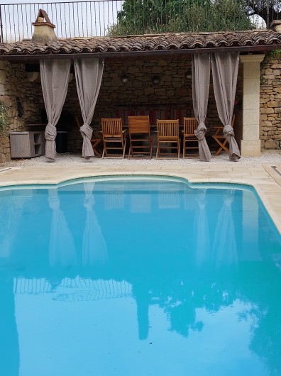 Location de vacances - Mas à Foissac - vue de la terrasse à partir de la piscine