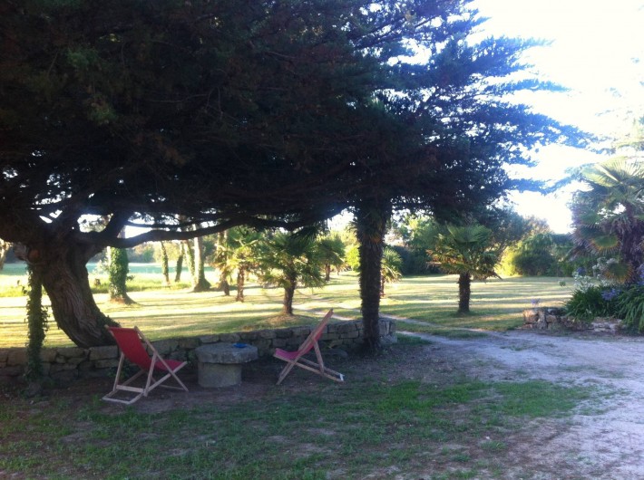 Location de vacances - Mas à Sainte-Marine - vue du parc