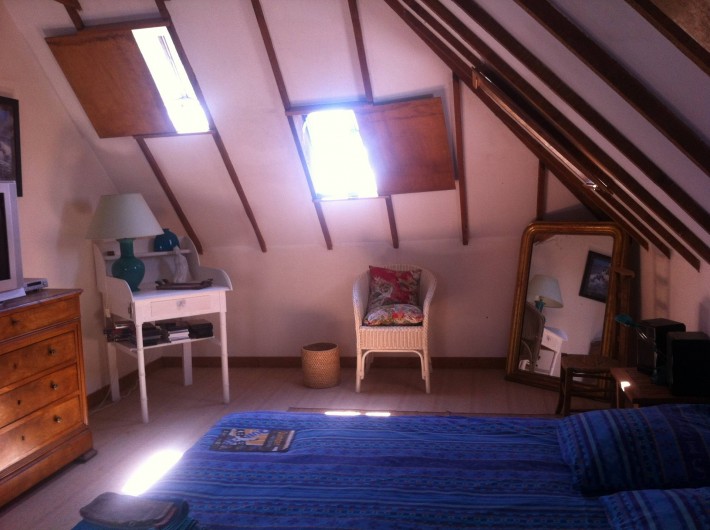 Location de vacances - Mas à Sainte-Marine - Chambre parentale de l'étage lit 160