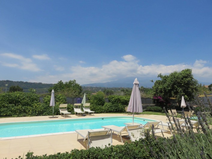 Location de vacances - Appartement à Acireale - piscine avec la vue de l'ETNA