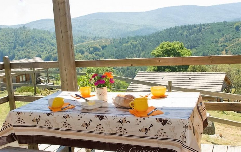 Location de vacances - Gîte à Le Pont-de-Montvert - Terrasse chalet