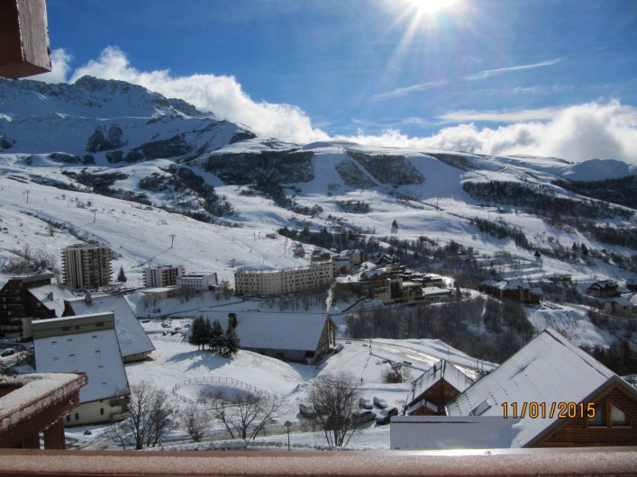 Location de vacances - Appartement à Saint-François-Longchamp - VUE DU BALCON PLEIN SUD