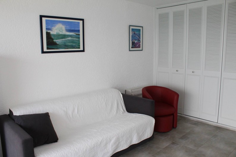 Location de vacances - Appartement à Banyuls-sur-Mer - Chambre 1 Transat extérieur 11 m2 Canapé lit 160