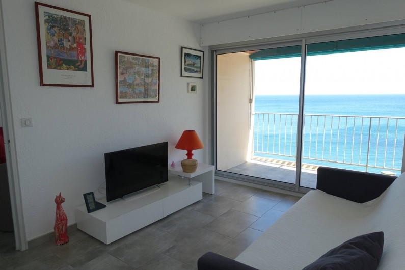 Location de vacances - Appartement à Banyuls-sur-Mer - Chambre 1 Transat extérieur 11 m2 Canapé lit 160