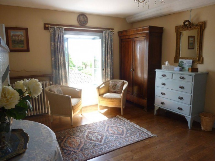 Location de vacances - Maison - Villa à Saint-Étienne-des-Oullières - Chambre bleu - air-conditionné reversible