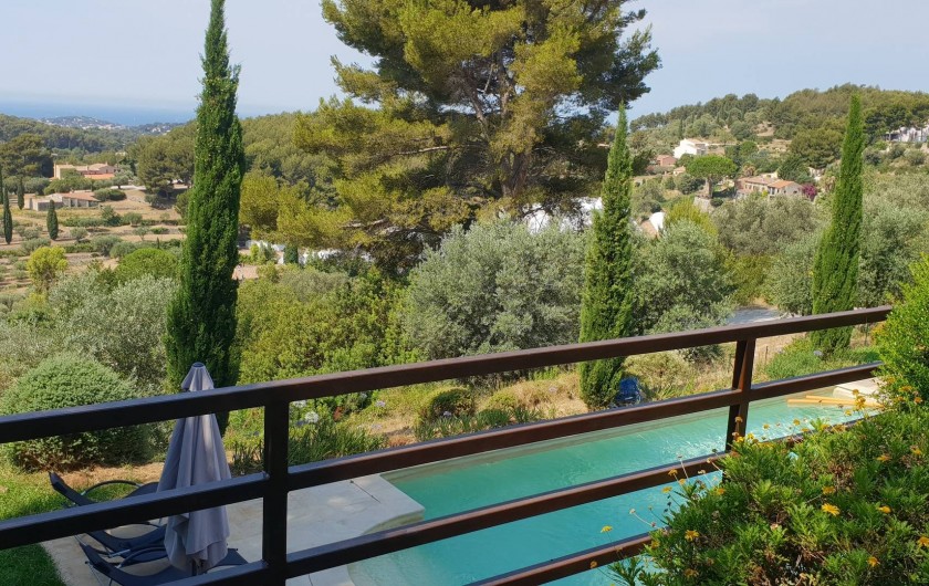 Location de vacances - Mas à Sanary-sur-Mer - EXTERIEUR PISCINE