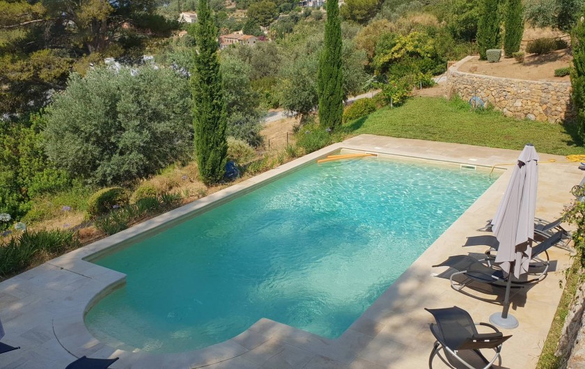Location de vacances - Mas à Sanary-sur-Mer - EXTERIEUR PISCINE