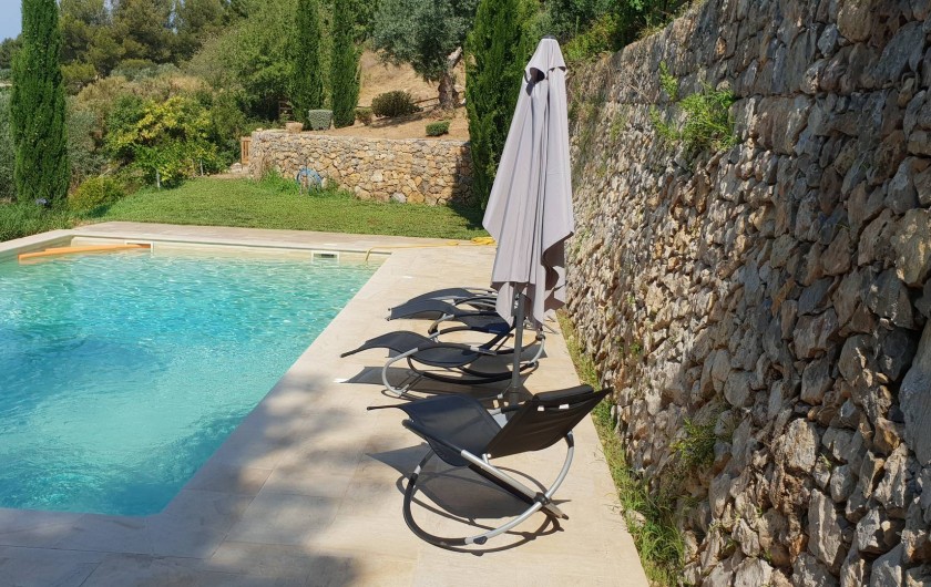 Location de vacances - Mas à Sanary-sur-Mer - EXTERIEUR PISCINE