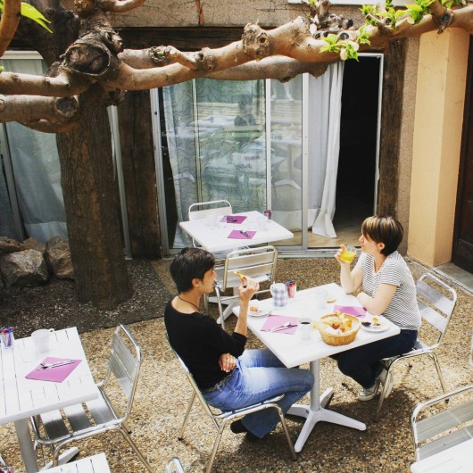 Location de vacances - Hôtel - Auberge à Frontignan - Terrasse des petits déjeuners.