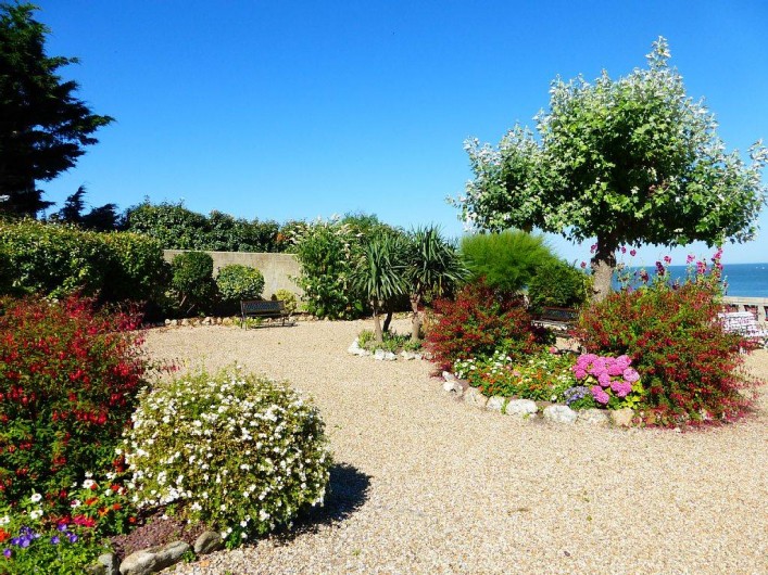 Location de vacances - Appartement à Villerville - jardin de la residence