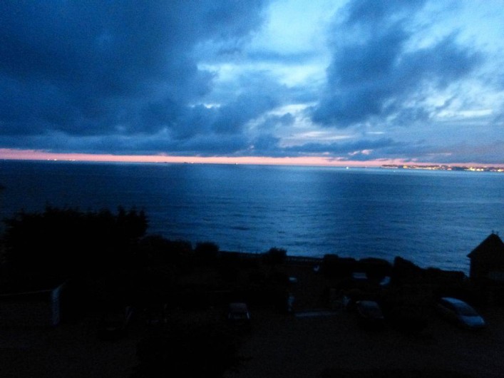 Location de vacances - Appartement à Villerville - coucher du soleil vue de l appartement