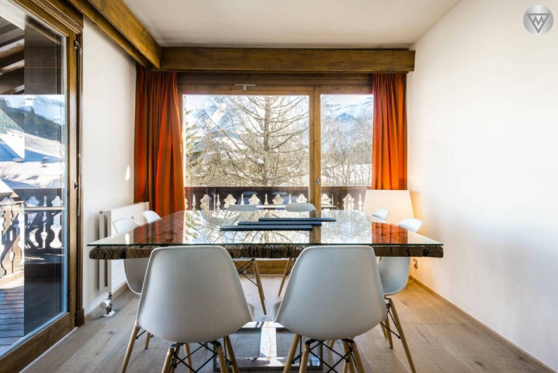 Location de vacances - Appartement à Megève - Salle à manger spacieuse pour 8 personnes