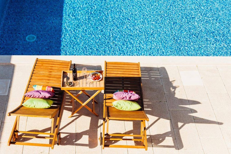 Location de vacances - Villa à São Martinho do Porto - Un petit apéro au bord de la piscine?