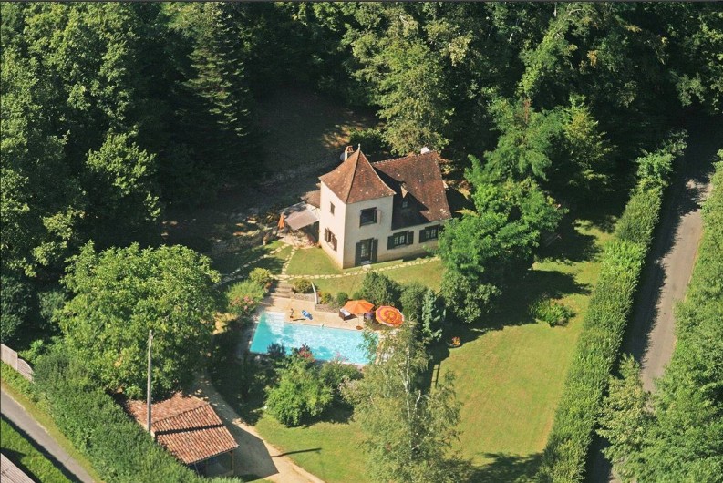 Location de vacances - Villa à Vezac - Vue aérienne Villa  Vezac