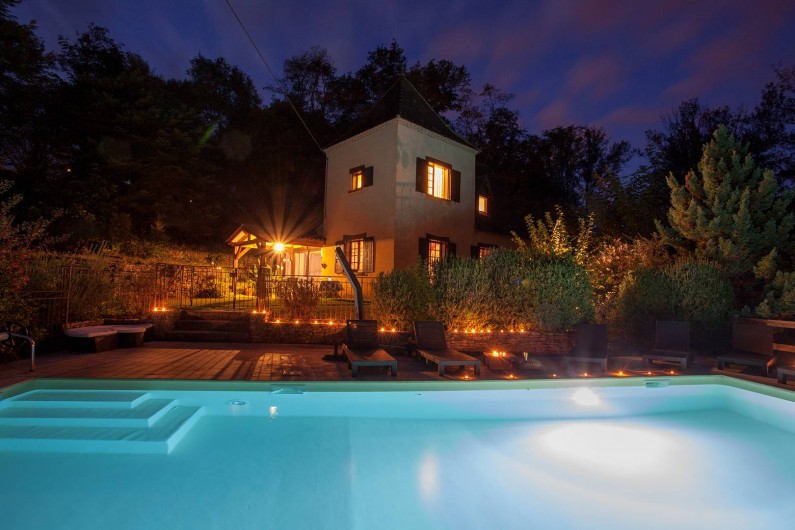 Location de vacances - Villa à Vezac - Villa Vézac de nuit