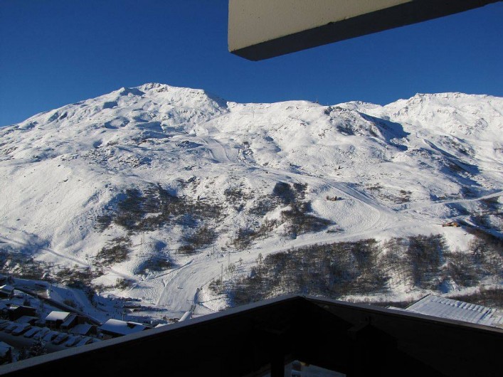 Location de vacances - Appartement à Les Menuires - massif de la Masse vu du balcon séjour