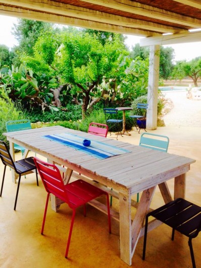 Location de vacances - Villa à San Vito dei Normanni - salle à manger extérieure