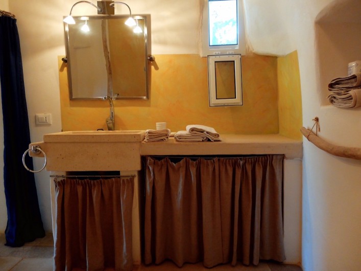 Location de vacances - Villa à San Vito dei Normanni - Salle de bain privée chambre trullo