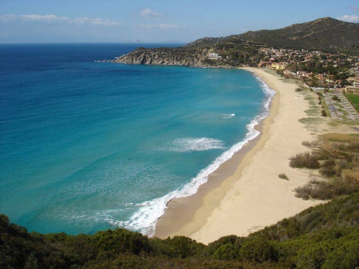 Location de vacances - Maison - Villa à Solanas - Bellissima spiaggia con sabbia finissima vicino alla casa