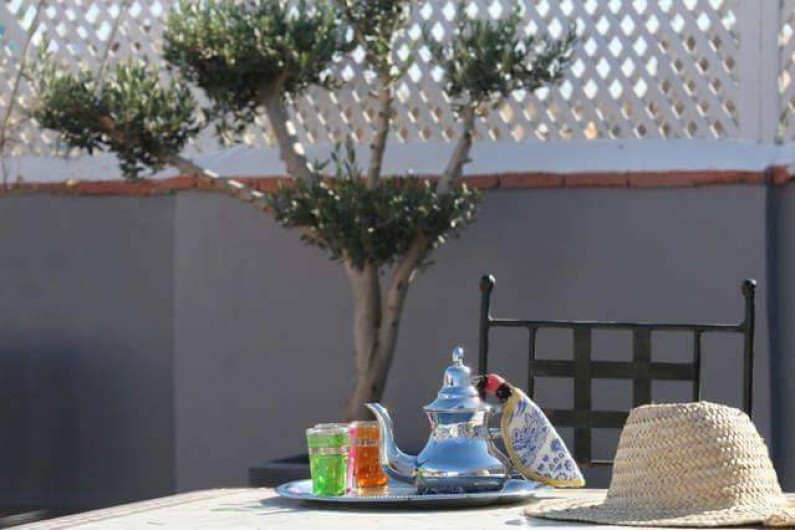 Location de vacances - Riad à Marrakech - Tea Time on the Rooftop