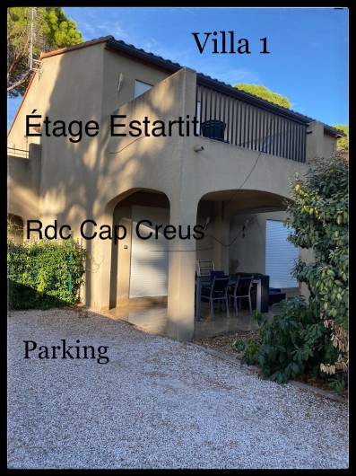 Location de vacances - Appartement à Argelès-sur-Mer - villa 3  Appart 1 rez de chaussée "Cap Creus"..... Appart 2 étage "Calella"