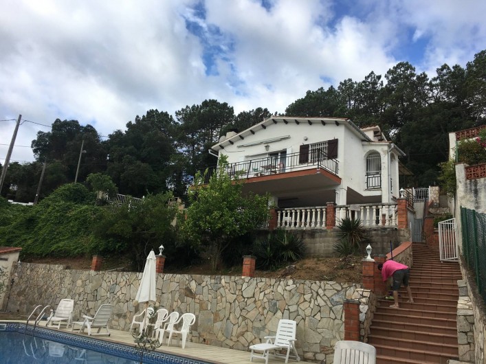 Location de vacances - Villa à Lloret de Mar - entrée piscine avec portillon   sécurisé  ferme a clé