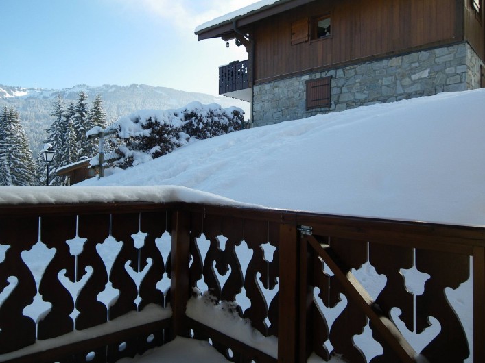 Location de vacances - Appartement à Les Carroz d'Arâches - vue de la terrasse
